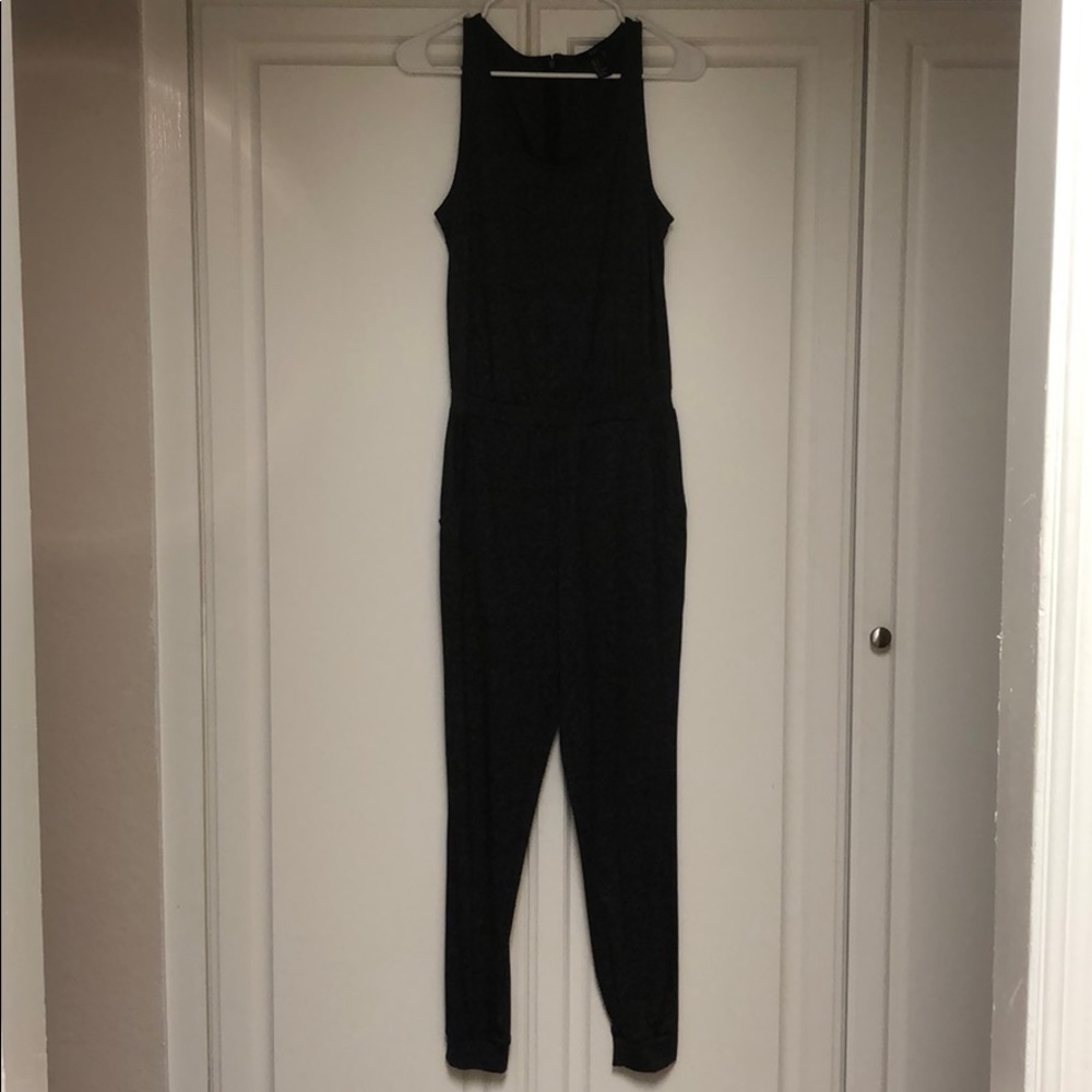 Dark gray marled jumpsuit